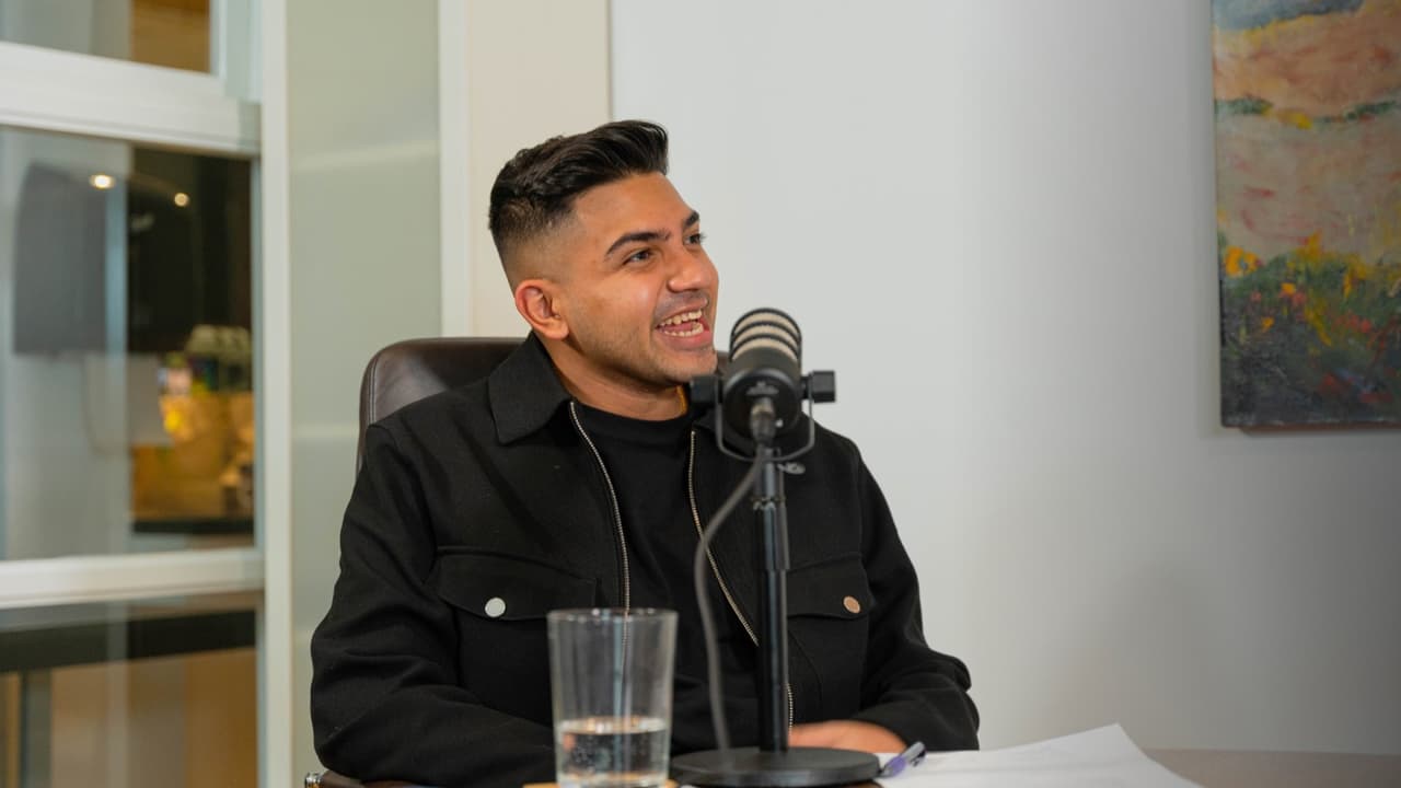 Ziyaan Virji recording an interview